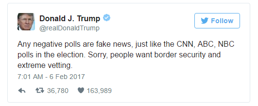 Donald Trump Fake News Tweet
