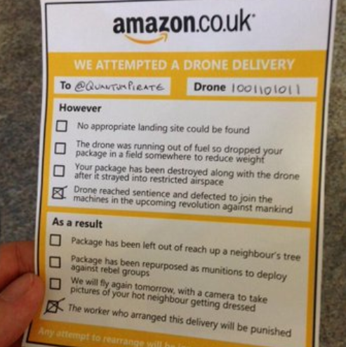 Amazon Drone Attempted Delivery