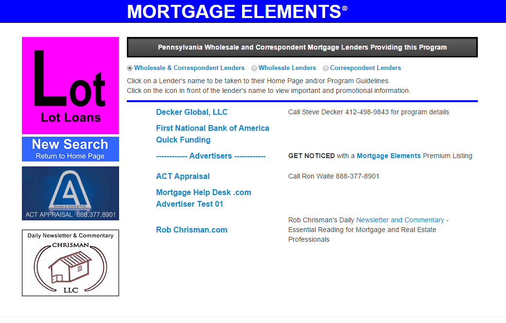 Mortgage Elements